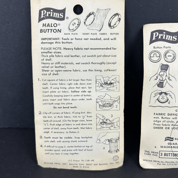 Vintage Prims Halo Insert Buttons and Cover Your Own Buttons Silver Brass - Picture 4 of 8